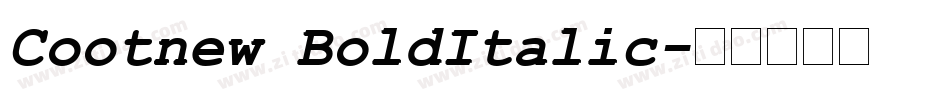 Cootnew BoldItalic字体转换